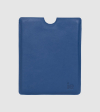 IE Leather Ipad Case. Blue color front