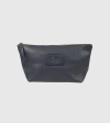 IE Leather Vanity Case. Navy color front