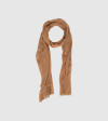 IE Scarf Merino Wool. Camel color back