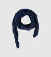 IE Scarf Merino Wool. Blue color back