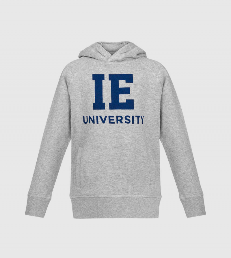 Sudadera con Capucha IE University Niños de color gris zoom