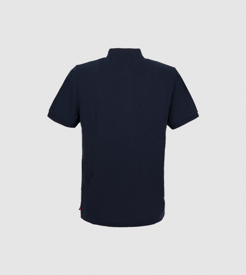 IE Polo. Navy color back