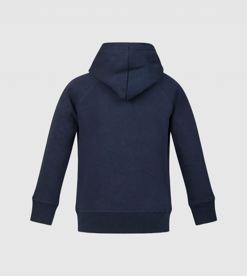IE Business School Kids Hoodie. Navy color back
