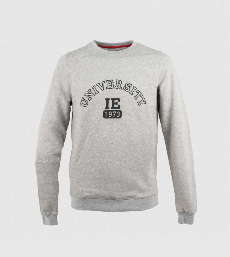 IE University Swearshirt. Grey color front