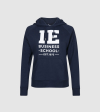 IE Business School Women's Hoodie. Navy color front