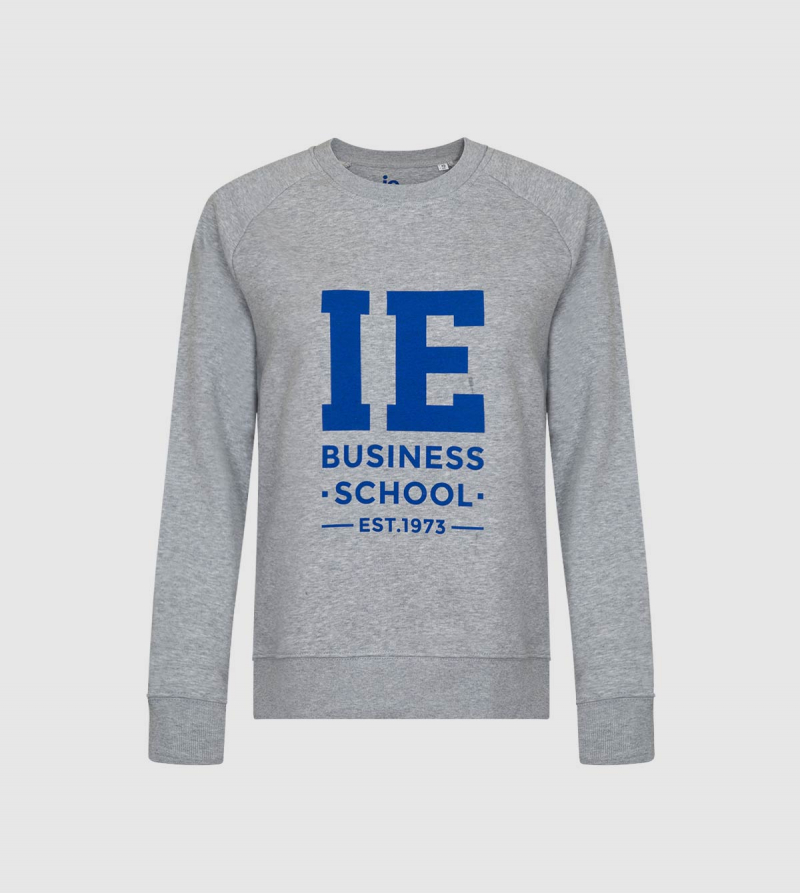 IE Business School Women's Sweatshirt. Grey color front
