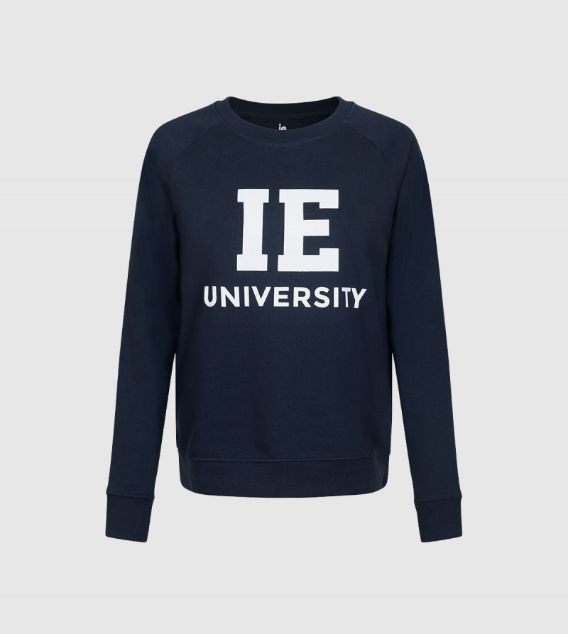 IE University Sweatshirt. Navy color front