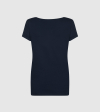 IE University Women´s T-Shirt. Navy color back