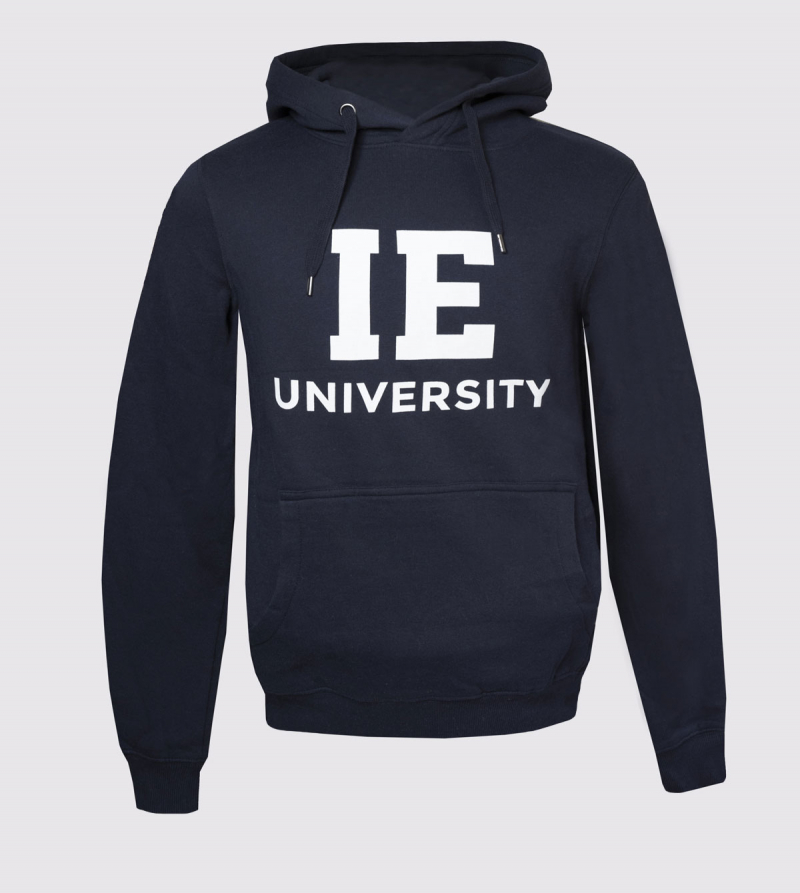 Spencer IE University Hoodie. Navy color front