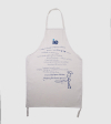 Cotton Chef Apron "English". White color front
