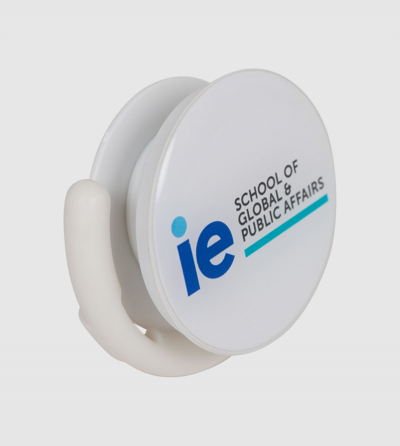 IE Global and Public Affairs Popsocket. White color front