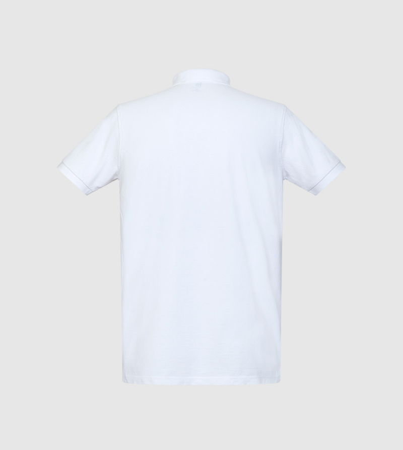 Tibet IE University Polo. White color back