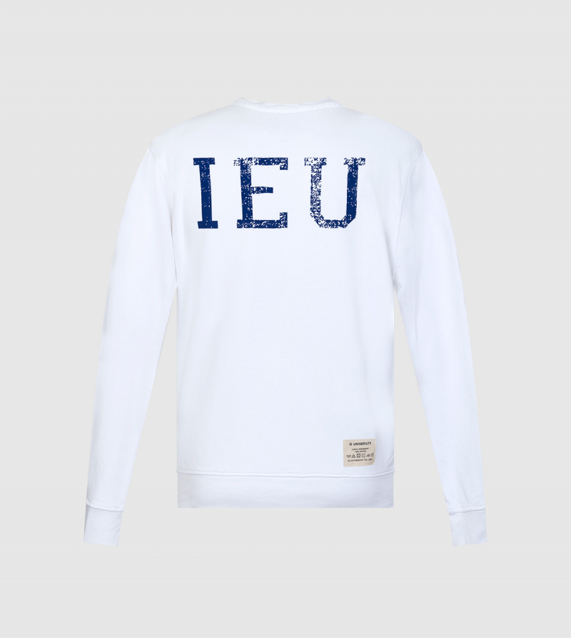 Sudadera Nilo IE University. Color blanco front