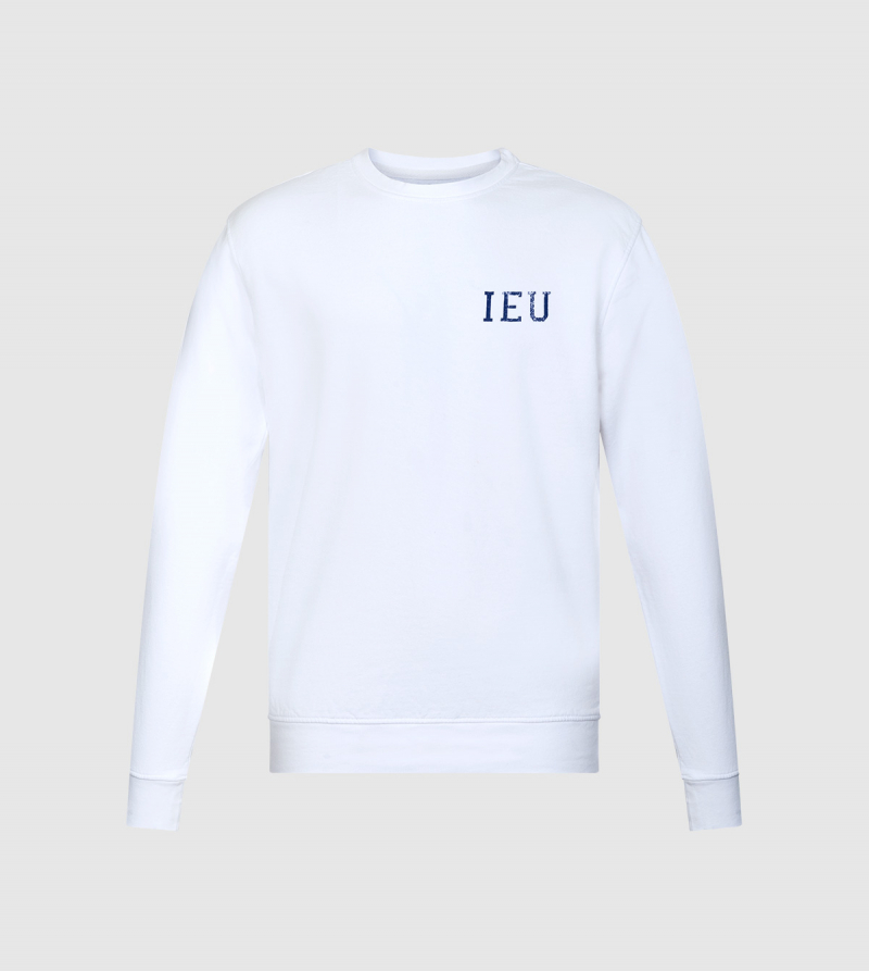 Sudadera Nilo IE University. Color blanco front