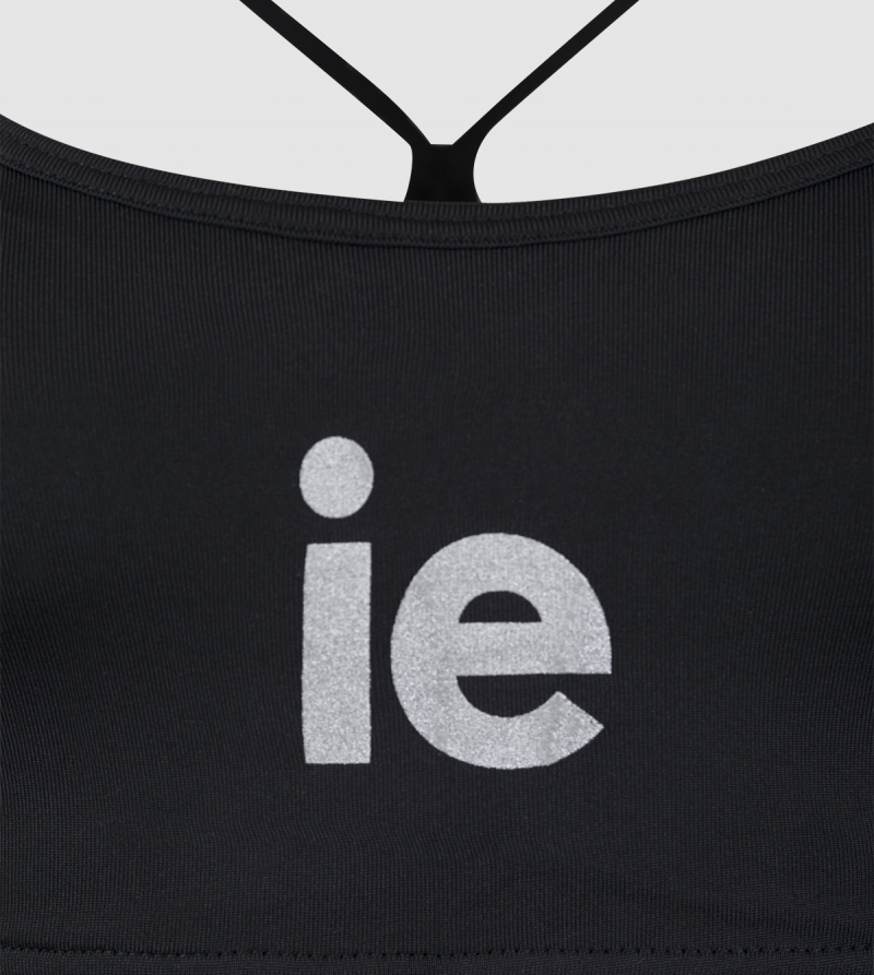 IE Strappy Sports Bra. black colour back