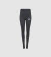 IE Seamless Tights . grey melange metal colour front